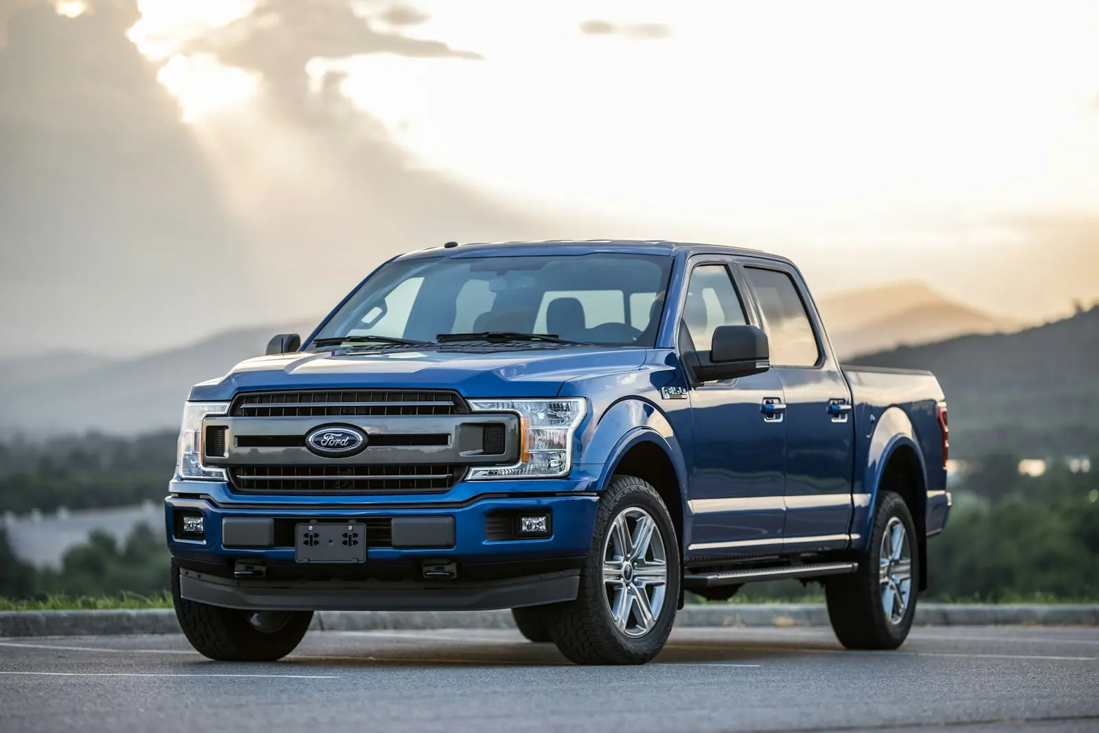 Blue Ford pickup truck — typical buyer for the verified-output Conductor's 228H sweet-spot kit