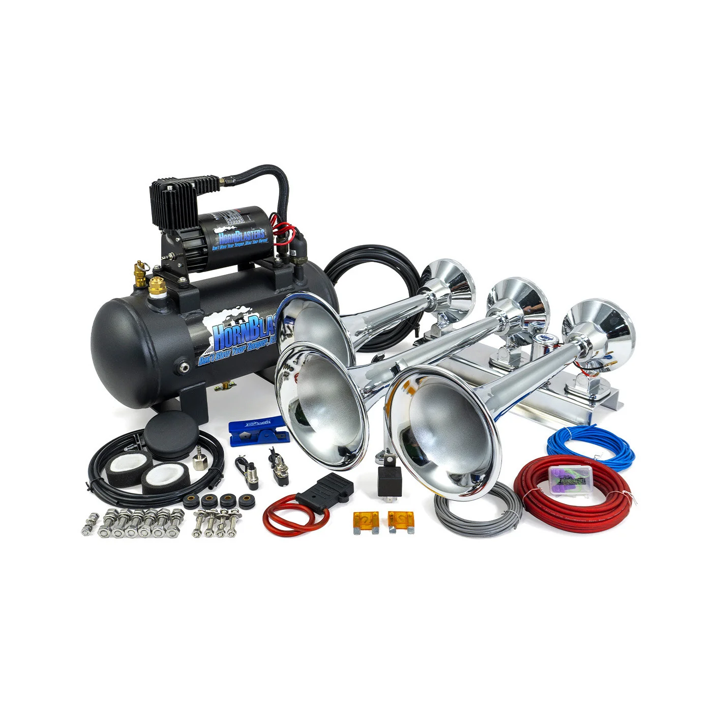 Flatlaw 127H kit in chrome finish with 1.5-gallon air system