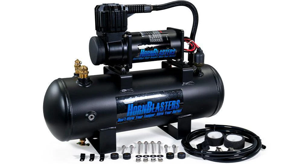 Katrina 228H air system components — 2-gallon tank, compressor, solenoid and fittings