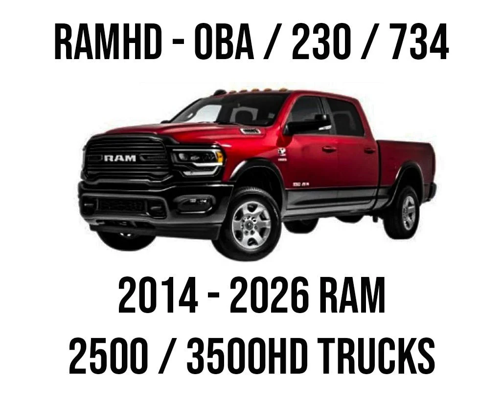 Kleinn RAMHD-734 bolt-on train horn and onboard air system for 2014-2026 RAM 2500/3500 — kit overview
