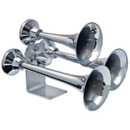 Wolo 854 Dragon Express (PACIFIC854) chrome air horn on mounting bracket