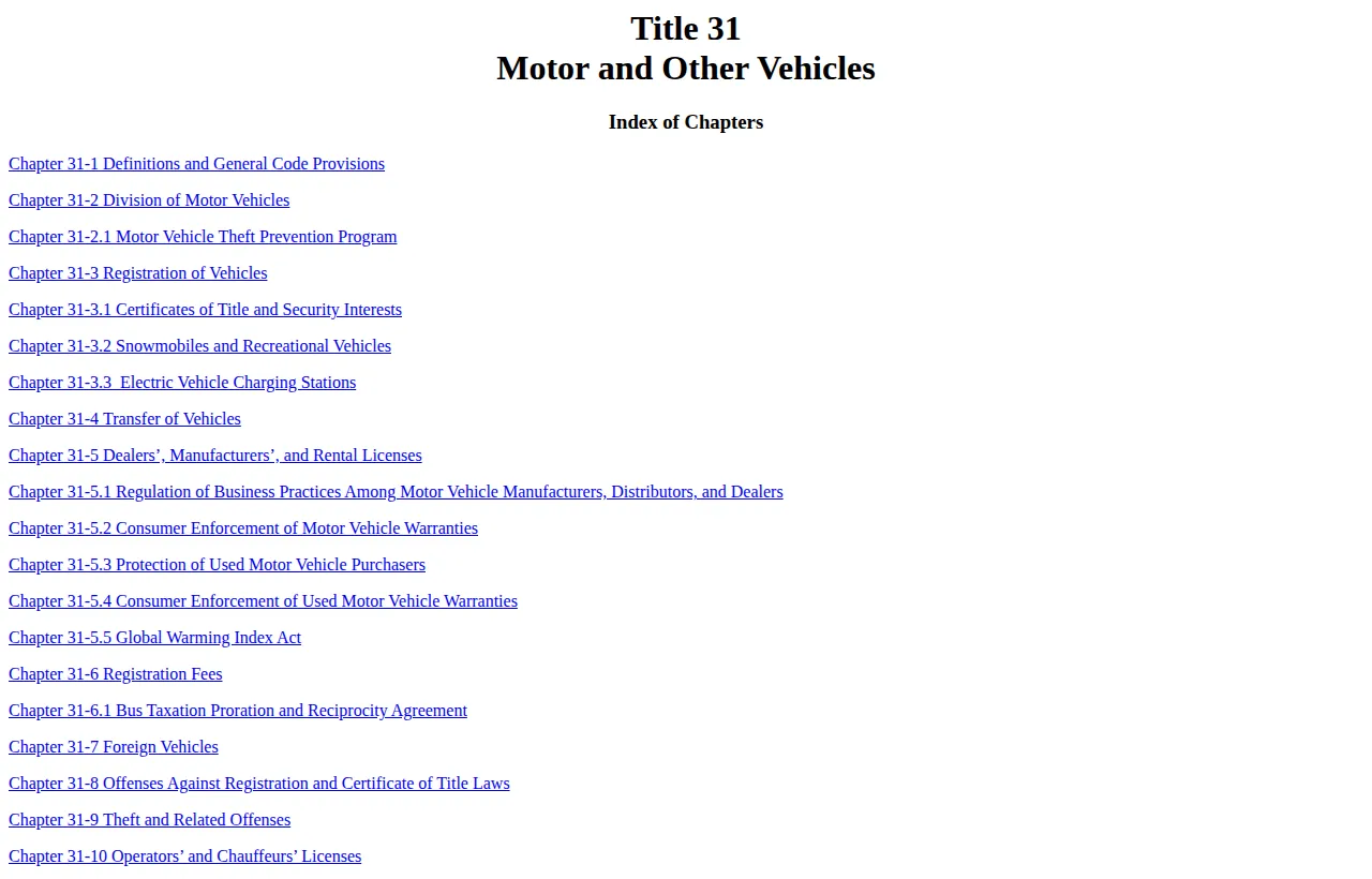 Screenshot of the official statute page at webserver.rilegislature.gov